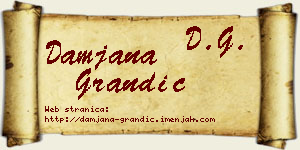 Damjana Grandić vizit kartica